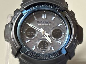 1円〜◇CASIO カシオ G-SHOCK Gショック マルチバンド6 AWG-M100A ソーラー電波時計 アナデジ メンズ腕時計 稼働品