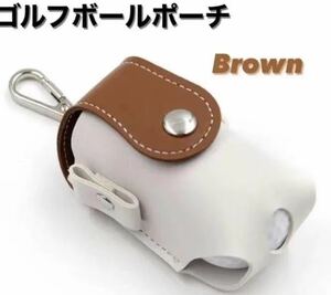  Golf pouch golf ball storage men's lady's round Brown 