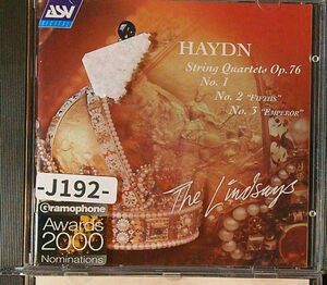 【ASV】ハイドン　弦楽四重奏曲 Op. 76: 第１番～第３番　五度・皇帝　LINDSAY STRING QUARTET　リンゼイSQ　　-J192-　CD