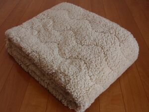  super-discount! Kyoto west river soft .... warm! sheep style fleece ground mattress pad! single size * beige group!