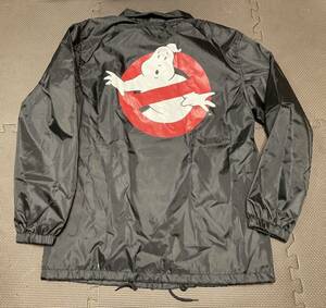 【Mサイズ】新品 ゴーストバスターズ コーチジャケット ブラック ナイロン ghost busters 映画 80s 黒 アメコミ アメカジ