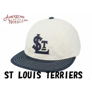 ★再入荷【AMERICAN NEEDLE】 “LINE OUT ST LOUIS TERRIERS” IVORY/NAVY★ セントルイス・テリアズ ユニセックス