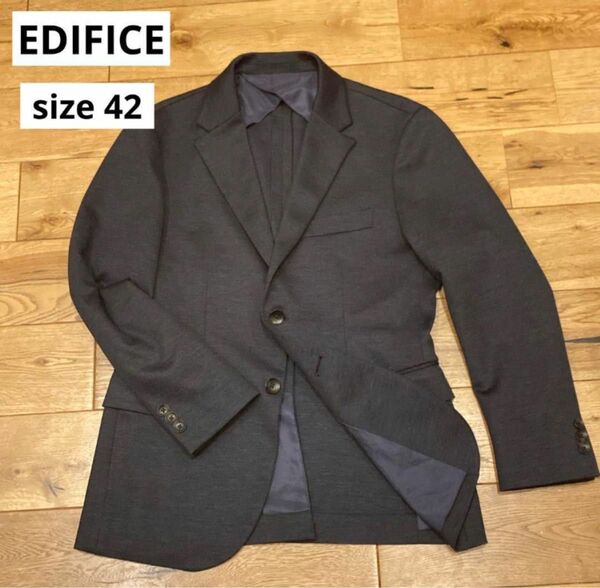 送料込み　EDIFICE エディフィス　2B 7部袖テーラードジャケット　42