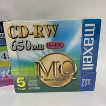 ★TDK データ用CD-RW 4倍速 10枚 CD-RW80X10CCS &maxell CDRW MQシリーズ CDRW74MQ1P5S CD-RWディスク(650MB/ 5枚) セット 未使用_画像9