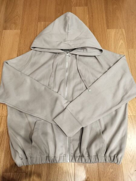 ポンチドロップショルダーZIPパーカー Lサイズ