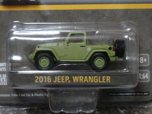 1/64 グリーンライト GL 2016 JEEP WRANGLER U.S.ARMY (フィギュア付)