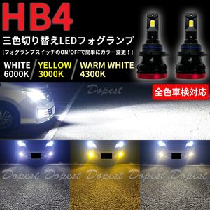 LEDフォグランプ HB4 三色 パジェロ ミニ H5#A系 H15.9～H20.8