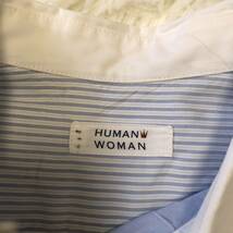 HUMAN WOMAN メンズ シャツ ブルー サイズM_画像3