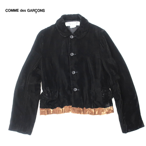 COMME des GARCONS コムデギャルソン ベルベットジャケット サテン 2008　ブラック