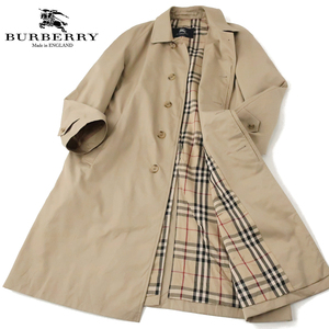 イングランド製BURBERRY LONDON バーバリー バルマカーンコート 裏地ノバチェック ベージュ 48(日本M程)