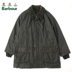 90sイングランド製 旧3ワラント Barbour バブアー BEDALE オイルドジャケット ネイビー 38