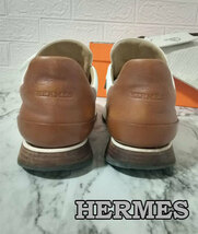 1円【秘蔵品】エルメス　Hermes　2020年モデル　スニーカー　サイズ41 1/2（26.5～27.5㎝）　即決箱・保存袋・紐袋付き_画像6