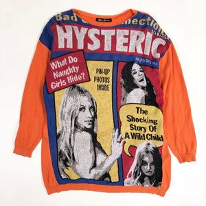 ▲ HYSTERIC GLAMOUR ヒステリックグラマー ヒスガール ジャガード ニット ワンピース セーター 綿 Free オゾンコミュニティー 0.28㎏