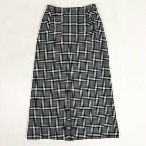 ▲【古着】BURBERRY LONDON バーバリーロンドン ボトムス ノバチェック 柄 プリーツ スカート ロング丈 サイズ38 グレー 三陽商会 0.22㎏