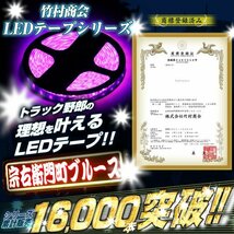 【24v電球色】 LEDテープ 防水 5m 24v 5050SMD 両面テープ ledテープライト トラック 船舶 照明 蛍光灯 屋外照明 デコトラ 竹村商会_画像2