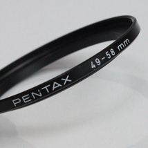 081729 【美品 ペンタックス】 PENTAX 49→58mm ステップアップリング_画像1
