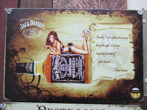 新品 壁掛けプレート Jack Daniel's セクシーガール 美女 お酒 ジャックダニエル パネル 壁飾り インテリア雑貨 ブリキ看板 アメリカ