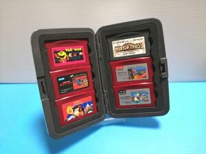 GBA ゲームボーイアドバンス パックマン + ボンバーマン その他ソフト計6本 + KEMCO製アルミパネルカートリッジケース