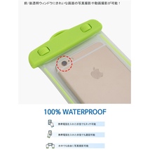 送料無料 訳あり! 夜光 スマホ 防水ケース ピンク 防水ポーチ スマホケース 防水パック 携帯 iphone 防水カバー 海 プール お風呂 防塵_画像3