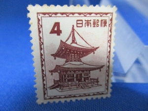 第1次円単位切手☆石山寺多宝塔／30円／1954年（昭和29年）／未使用／i1021-9