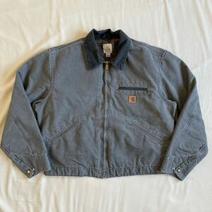 希少カラー! Carhartt グレー デトロイトジャケット L ビンテージ 野村訓市 ワーク カバーオール ダック ブラック 黒 カーハート 90s