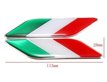 イタリア 国旗 エンブレム ステッカーチューン デカール カスタム アクセサリー アバルト 124スパイダー 500 595 695 フィアット 500C/X_画像5