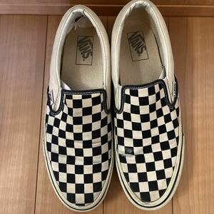 ◆VANSスリッポン◆26.5〜27cm US9 スニーカー チェッカー市松模様　難有