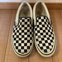 ◆VANSスリッポン◆26.5〜27cm US9 スニーカー チェッカー市松模様　難有_画像9