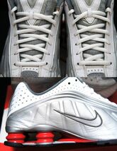 クリーニング済！ 【中古美品】 US10 28㎝ NIKE ナイキ SHOX R4 ショックス R4 ホワイト/メタリックシルバー/コメットレッド/ブラック_画像7