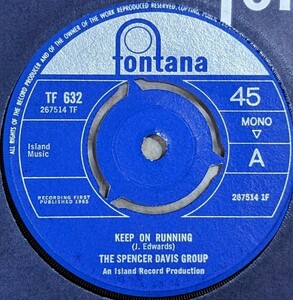 The Spencer Davis Group-Keep On Running★英Orig.美品7&#34;/マト1/Stevie Winwood/Traffic/Blind Faith