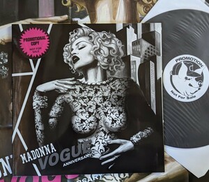 Madonna-Vogue Anniversary★限定25枚プロモ白黒カヴァー盤/ポスター付属