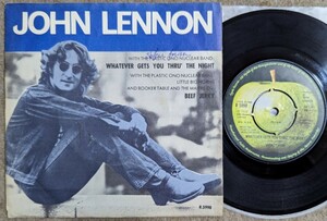 John Lennon-Whatever Gets You Thru' The Night★デンマーク/英Orig.7&#34;/マト1