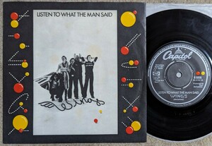 Paul McCartney-Listen To What The Man Said★英Orig.7&#34;
