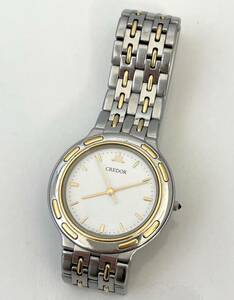 B38)100円～SEIKO/セイコー クレドール K18 コンビ メンズ 8N81-6000 