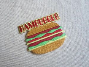 HAMBURGER ハンバーガー ワッペン/パッチ 企業 USA 古着 アメリカ アメカジ キャップ ワークシャツ ビンテージ Z01