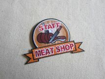 MEATSHOP STAFF ミートショップスタッフ 肉屋 ワッペン/パッチ 企業 USA 古着 アメリカ アメカジ キャップ ワークシャツ Z01_画像1