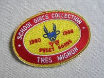 【中古】ビンテージ 80s SCHOOL GIRL'S COLLECTION TRES MIGNON ワッペン/パッチ 企業 USA 古着 アメカジ キャップ ワークシャツ 93_画像2