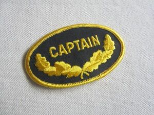 ミリタリー CAPTAIN キャプテン 機長 体調 ワッペン/パッチ カスタム 国家 米国 古着 サバゲー 93