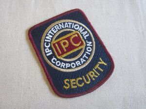 ビンテージ IPC SECURITY International Corporation Security 警備 警備員 POLICE ワッペン/パッチ ミリタリー 古着 ポリス 警察 135