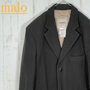 【美品】Malo マーロ チェスターコート カシミア混 黒