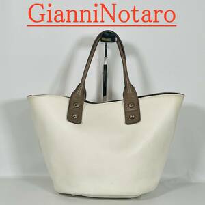 【良品】GianniNotaro ジャンニノターロ トートバッグ 白