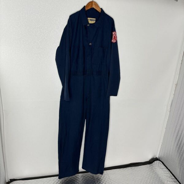 ■WORK WEAR ■FIRE DEPT■コットン35% ポリエステル65% ■90年代 ビンテージ ■全体的にシワあり ■XLサイズ ■作業服 ツナギ 長袖 4401