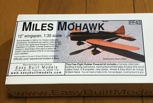 【ゴム動力ピーナッツ機】Easy Built製Miles Mohawk（翼長：12”＝305ｍｍ）・・・残り2