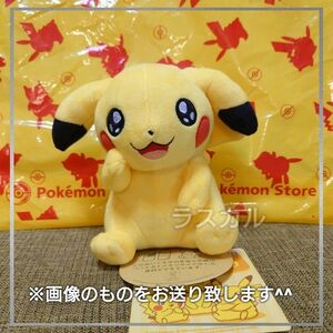 ポケモンセンター ピカチュウ ぬいぐるみ My PIKACHU マイピカチュウ キラキラ タレ耳 片手あげ オス