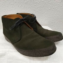 サンダース 9 1/2 チャッカ スエード ブーツ オリーブ　olive CHUKKA SANDERS 英国製 loden HI TOP CHUKKA　PLAYBOY CHUKKA　プレイボーイ_画像2