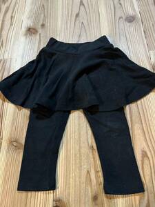  free shipping * girl for baby spats attaching skirt ska tsu90cm black bottoms 