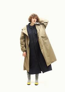 LENO HOODED COAT BEIGE 21SS 1linof-teto пальто Size 1