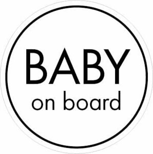 Baby on Board 防水ステッカー シンプルデザイン 円形 直径12.5cm SignStore安心の日本国内製造 natural_02 (Baby,