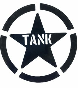 TANK タンク ミリタリー STICKER JAPAN 黒 各約縦6.0cm×約横6.0cm カッティングステッカー 転写 シール 切文字 防水