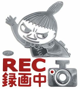 メイホウ MOOMIN リトルミイ ドライブレコーダー REC 録画中 エンブレムステッカー シルバー FS069